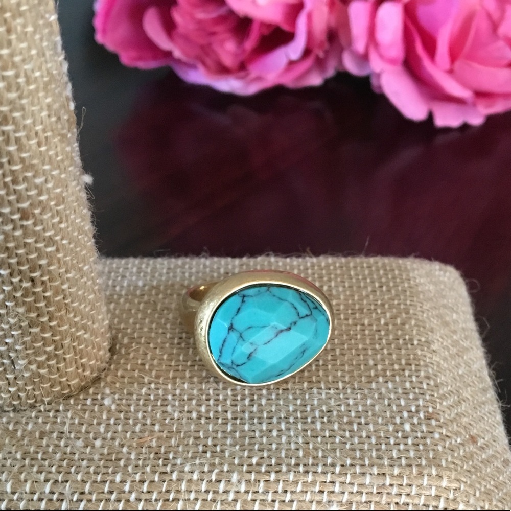 Chloe + Isabel Faceted Turquoise Minaret Ring - 8
